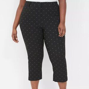 Lane Bryant Daisy Print The 4-Season Slim Capri Pant in Size 22